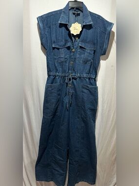 indulge Blue Denim Jumpsuit - Size XL
